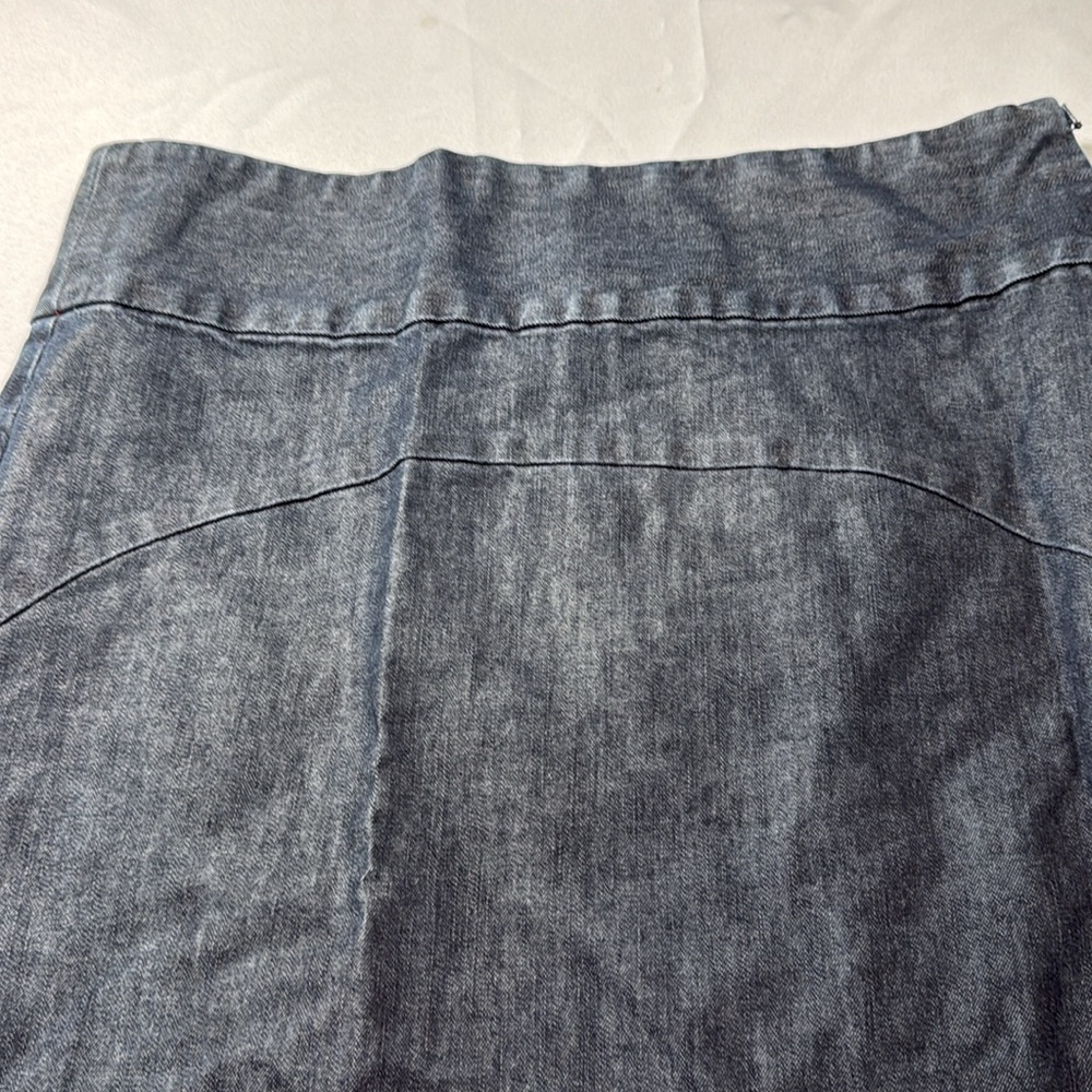 GAP Women's Size 12 Skirt Denim Dark Wash Stretch Straight Vintage Y2K Side Zip‎ - Picture 5 of 9
